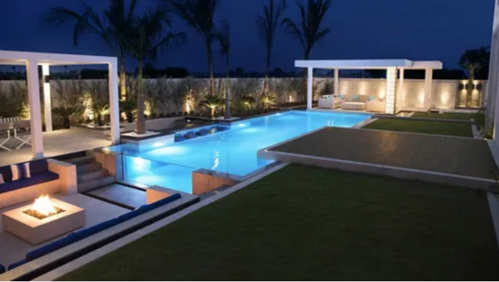 swimming pool landscaping services in Dubai