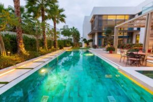 swimming pool landscaping trends Dubai